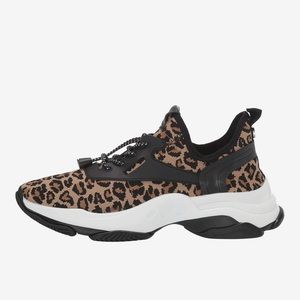 NWOT Steve Madden Myles NY90 Leopard Sneaker - Drawstring Laces - Low top S: 8.5